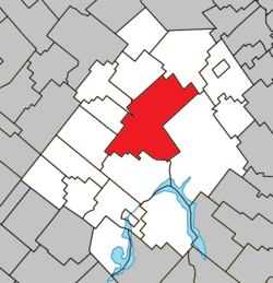 Thetford Mines Quebec location diagram